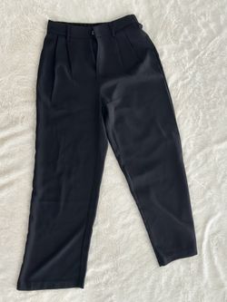 Shein black high-waisted wide-leg trousers