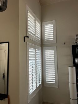 Real Basswood Plantation Shutters | Custom Window Shutters Sliding Door Shutters Interior Shutters Installation