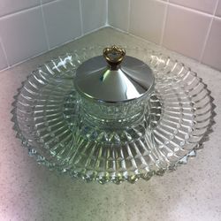 Glass Relish Dish - Vintage