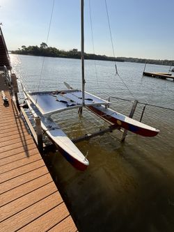 14 Ft Hobie Cat Sail Boat. NO TRAILER