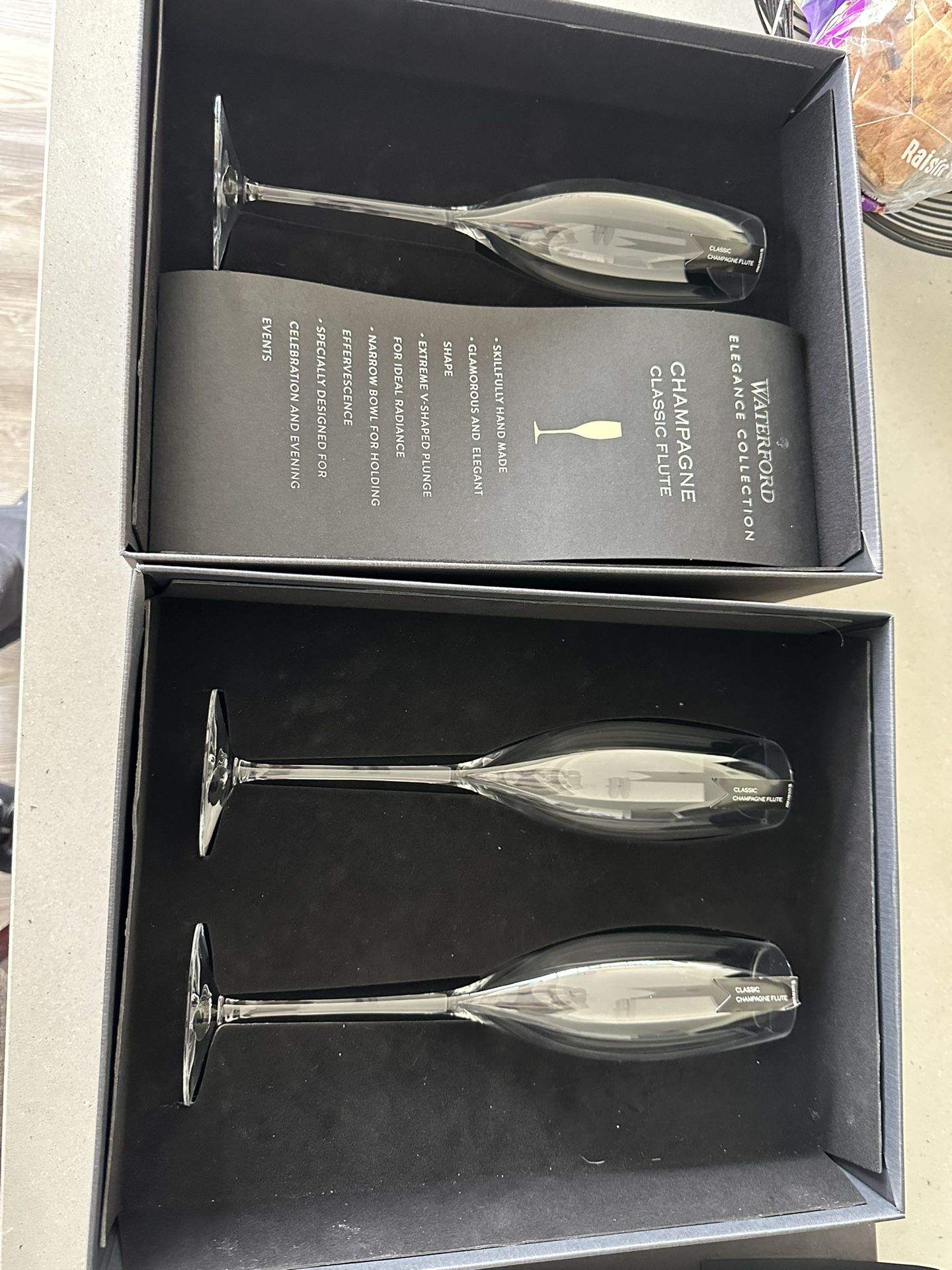 Waterford Champagne Flutes X3