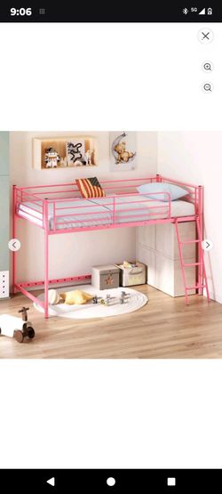 Pink loft bed