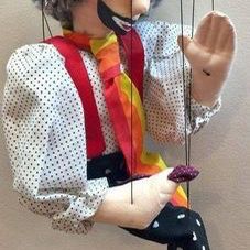 Rare Fire Robin Clown Puppet Marionette Firerobin