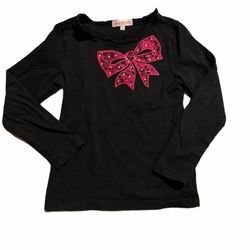 Girls Long Sleeved Bow Shirt Size 7