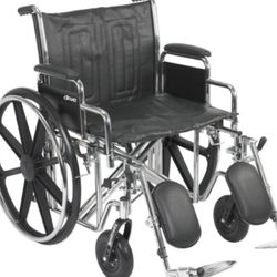 DRIVE OVERSIZED WHEELCHAIR 22"WIDTH ELEVATING LEGREST  CAPACITY 400 LBS HEAVY DUTY