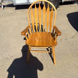 6 Dining Room Wood Oak Chairs