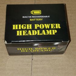 Built In Rechargeable Battery High Power Headlamp 