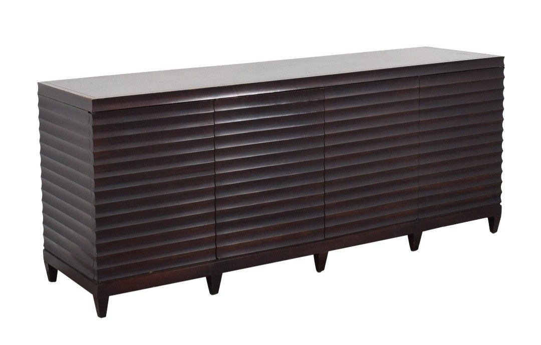 Baker Furniture Barbara Collection Fluted Console Media Entryway Buffet Sofa Sideboard Table
