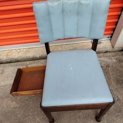 Vintage Chair Blue Cute Pull Drawer