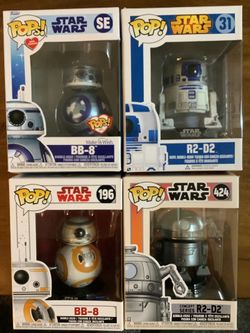 BB-8 & R2-D2 Funko Pop! Bobble Head Figures Set of 4