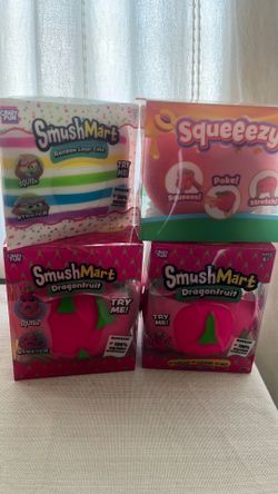 Squishy  smushmart squeeezy cake  dragonfruit peach squishy toy