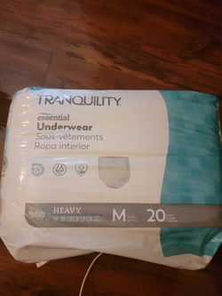 4 pack of 20 in a box for 18.00 - Tranquility Essential Underwear Size M – Heavy Absorbency –4pack of 20 in a box , New Sealed Pack (20 Ct)