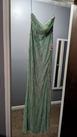 Sage Sequin Long Formal Dress 