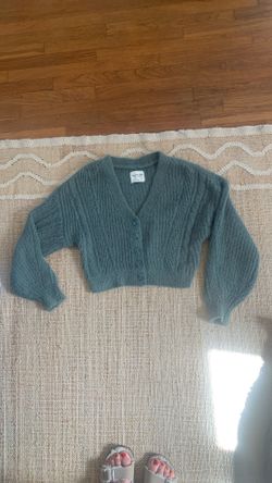 Soft Sage Green Abercrombie Button Down Cardigan