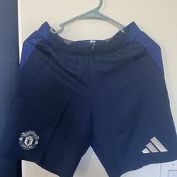 Adidas Manchester United Authentic Away Soccer Football Shorts 24/25 S Small