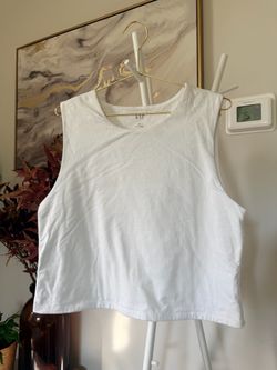 Gap White Sleeveless Crop Tank Top XL