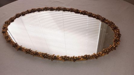 Vintage French Louis XVI Style Gold Gilded Vanity Tray Mirror