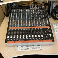 Onyx 1620I Mackie Recording Mixer, (3) Powered Monitors, (2) Speaker Stands And Misc. Cables