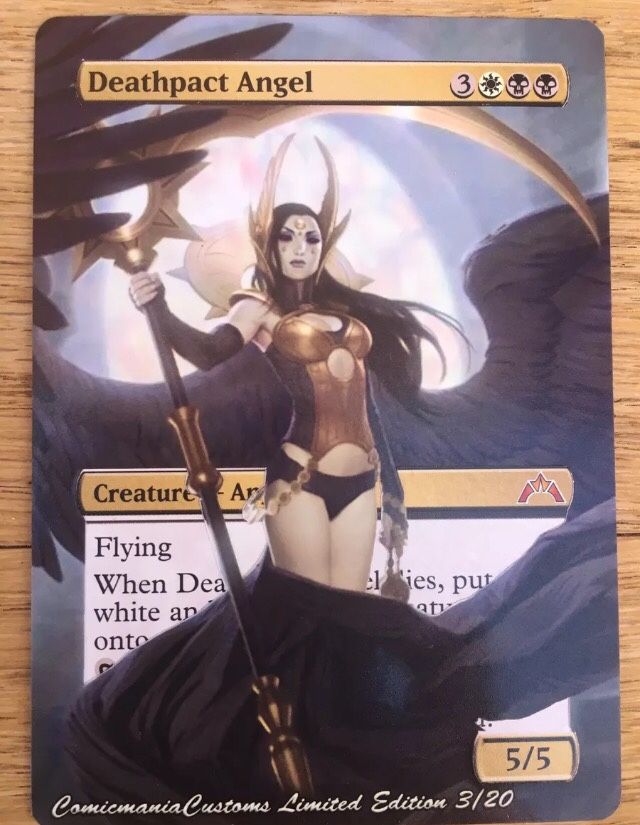 Magic The Gathering Deathpact Angel Altered Full Art Hand Painted MTG Card