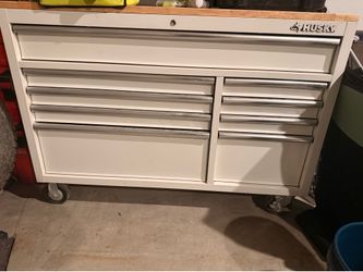 Like New Husky Tool Chest – Heavy Duty, Wood Top, Tons of Storage