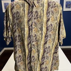 Vintage M.E. Sport Hawaiian Shirt XXL Floral Abstract Tropical