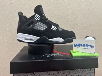 Air Jordan 4 Black and White Sneakers