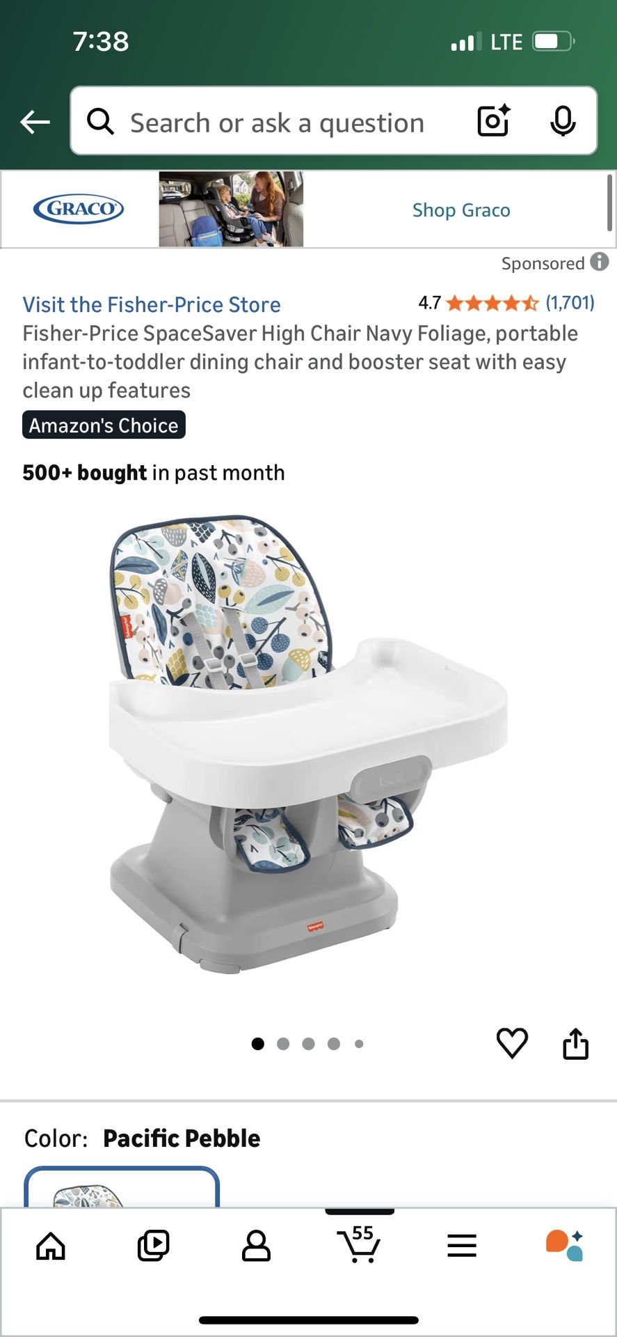 Fisher Price High Chair Booster Seat