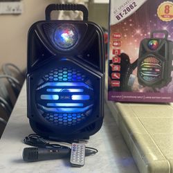 8β Bluetooth Rechargeable Speaker With Microphone & LED Party Ligths ππΆMicrophone