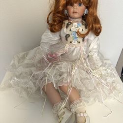 Vintage Porcelain Doll “Angelique”  by Donna Rubert, 34”