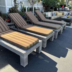 Pool Lounge Chairs Patio Furniture Set 4 