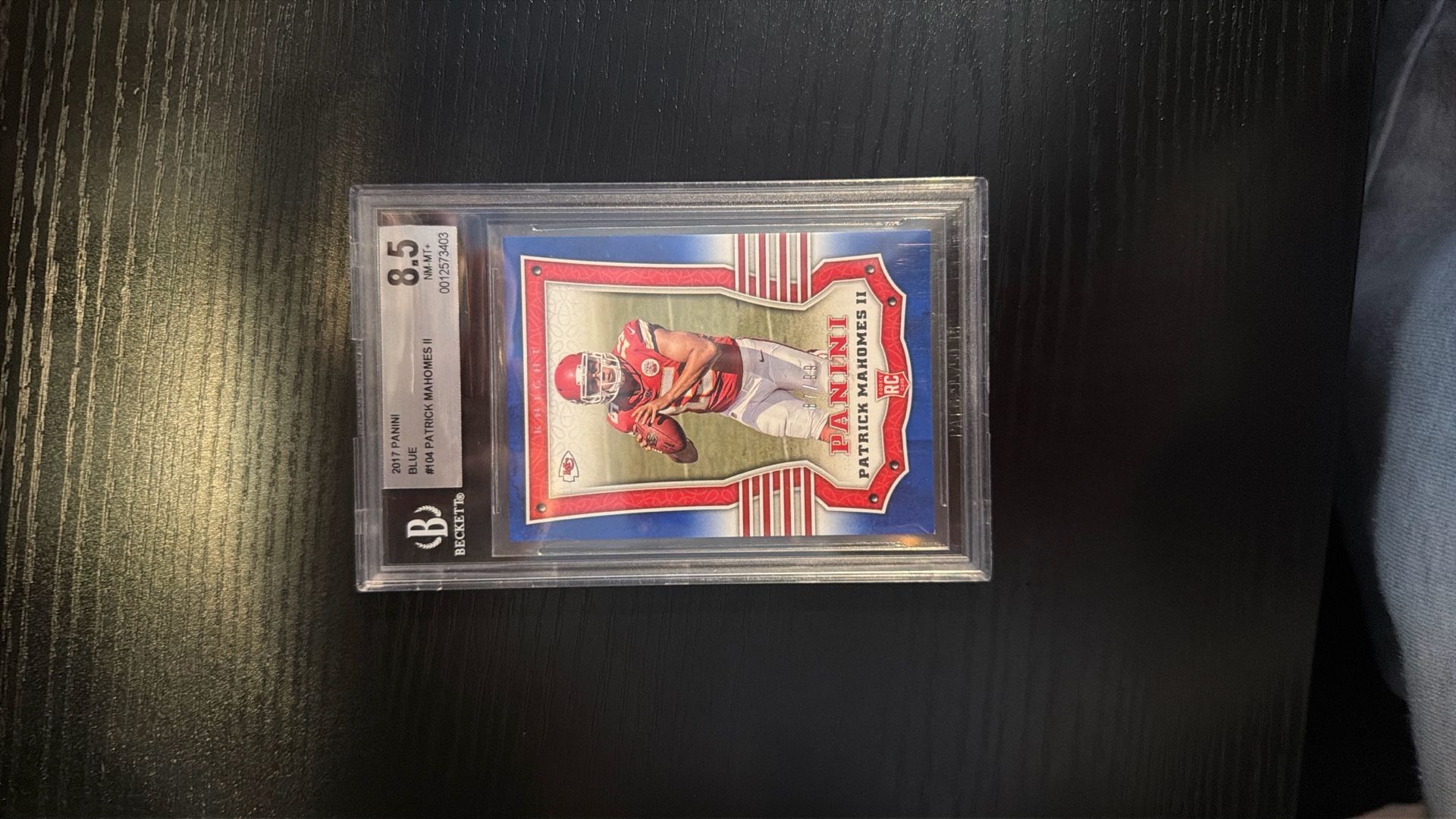 2017 Panini Blue Patrick Mahomes Rookie /99