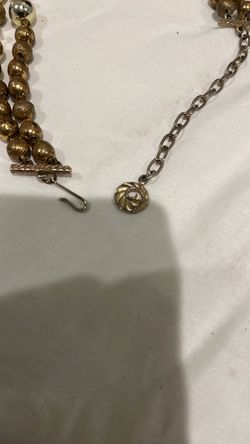 Vintage, Rare Gold Tone Beaded Multi-Strand Necklace