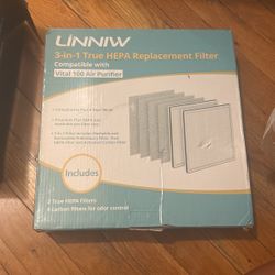 LINNIW H13 True HEPA Replacement Filter, Compatible with MA Air Purifier 112 Series, 3-stage Pre-filter, H13 True HEPA and Activated Carbon Filter Set