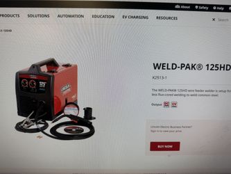 Welder 125 Weld Pak 125 Flux Core Wire Feed No Gas