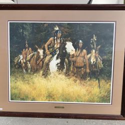 The Warning Howard Terpning Limited Edition Lithograph Signed 