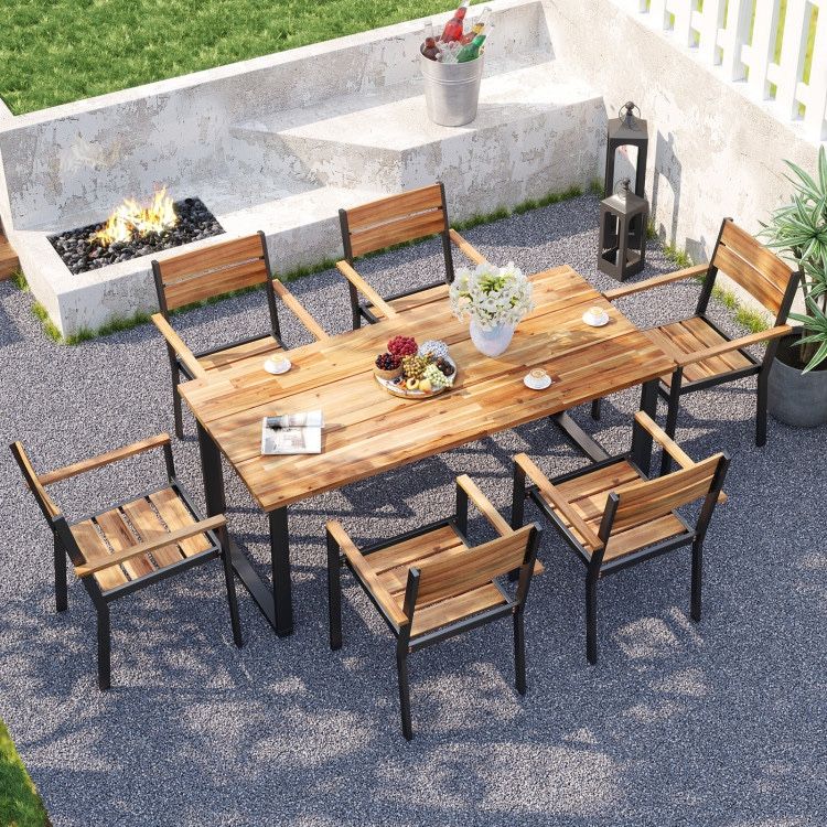 7pc Outdoor Patio Dining Table Set