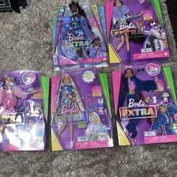 Lot Of (5) Barbie Doll Extra 