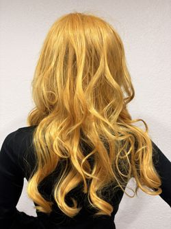 Yellow E Blonde Wig
