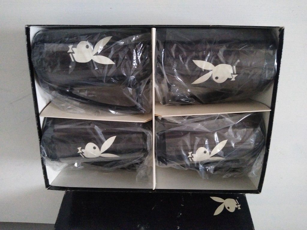 NEVER USE CLASSIC PLAYBOY COLLECTIBLE MUG GLASSES