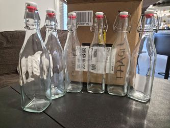 Set of  empty  glass bottles  16oz  (like-new)