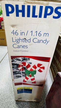 Philips 46” Lighted Candy Canes – Twinkling, Indoor/Outdoor, Works