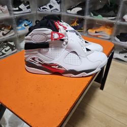 Jordan 8 Wht True Red Sz 10.5