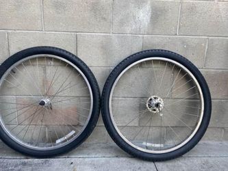 26” mountain bike,  hybrid tire.