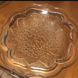 Vintage Glass Serving Platter 