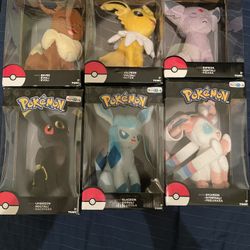 Pokemon Toys R Us Exclusive Tomy Eevee/Eeveelution Plushies Set Of 6