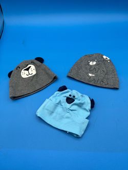 Gerber 3-pack newborn knit cotton beanie hats