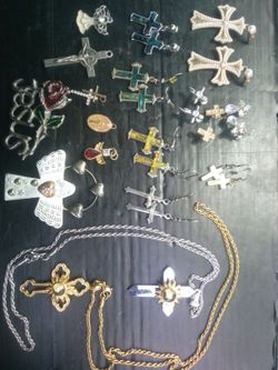 Religious Jewelry, Chains Earrings, Pins