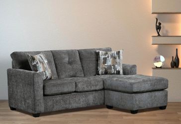 Grey Sectional Sofa with Reversible Chaise