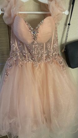 Blush Pink Tulle Formal Dress