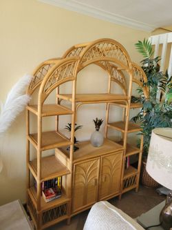 Bamboo wall unit and picture with Bamboo  frame